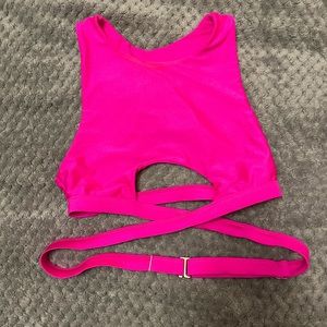 ADAML HOT PINK POLE DANCE TOP